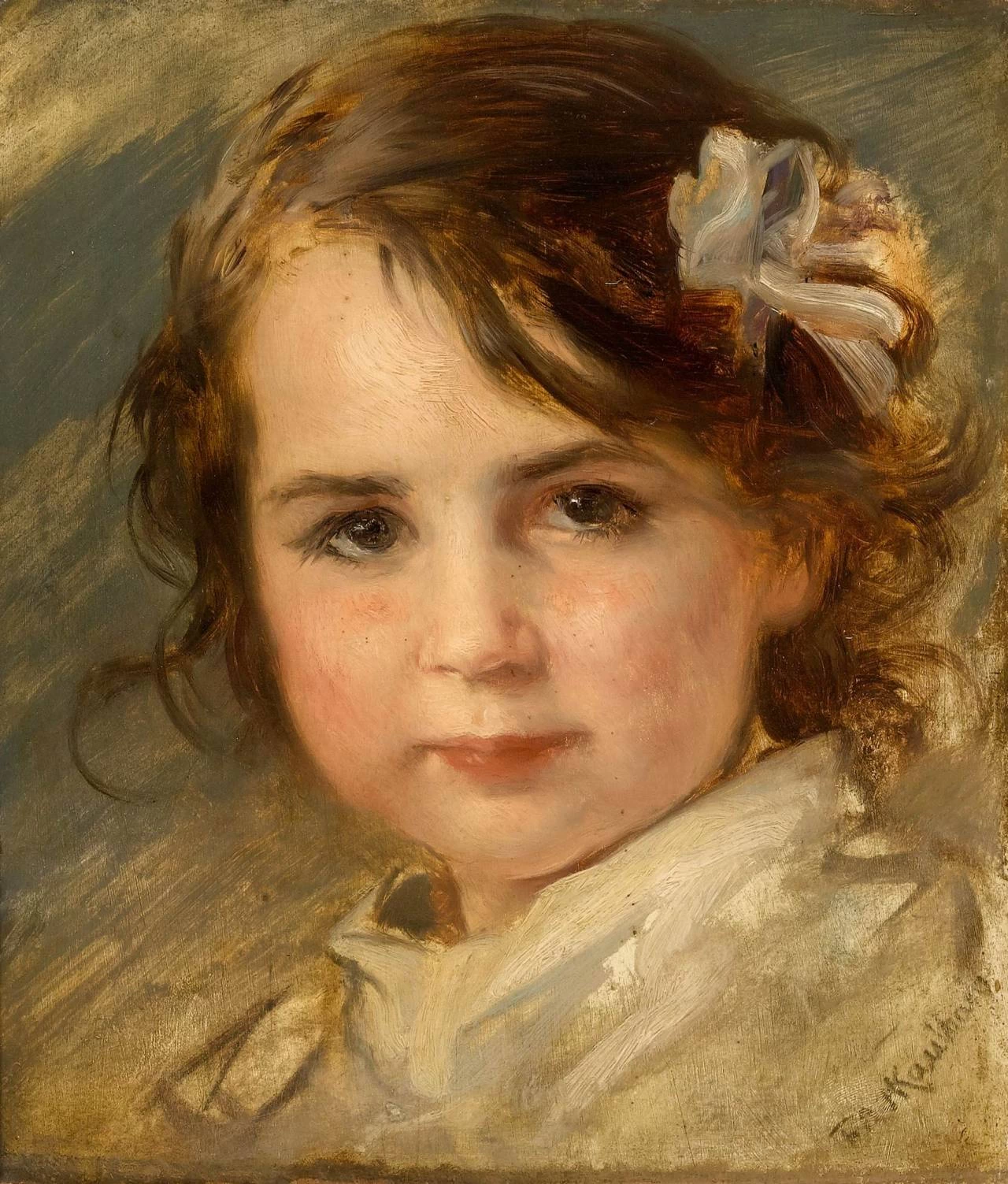 Ritratto di bambina con fiocco
